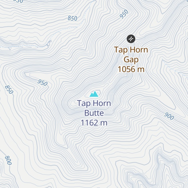 Map of Tap Horn Butte