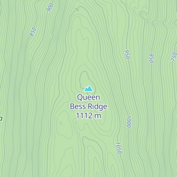 Map of Queen Bess Ridge