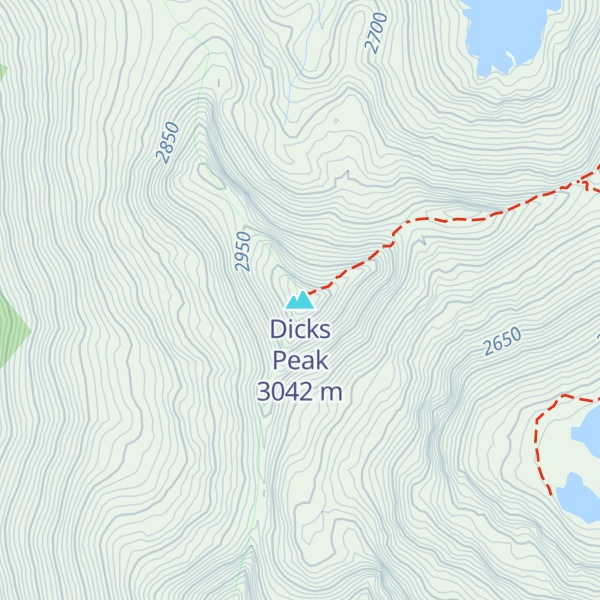 Map of Dicks Peak