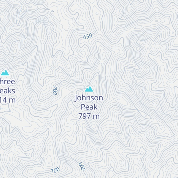 Map of Johnson Peak