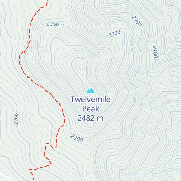 Map of Twelvemile Peak
