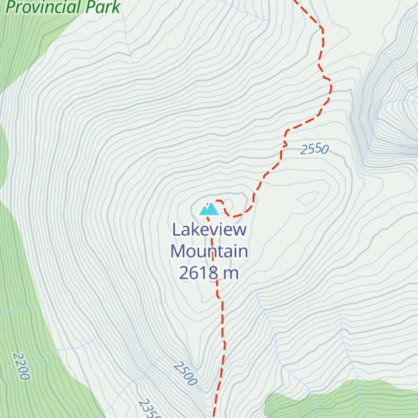 Map of Lakeview Mountain