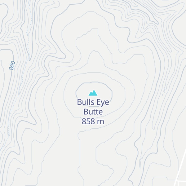 Map of Bulls Eye Butte