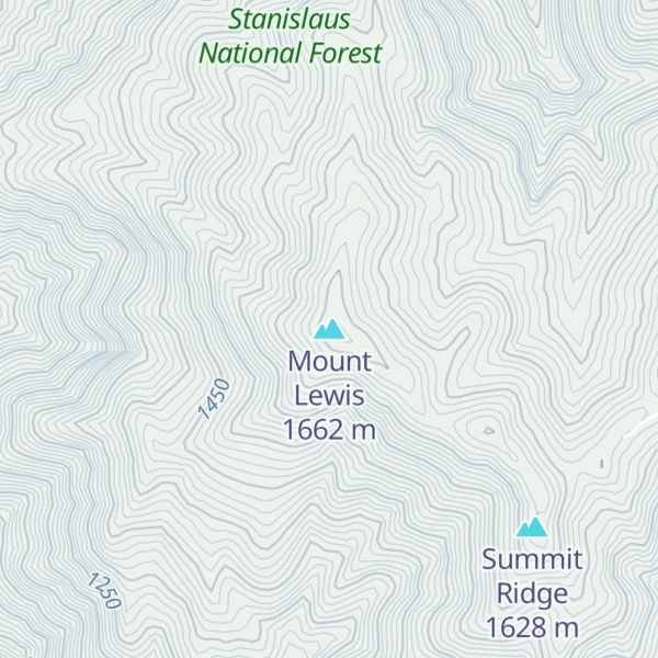 Map of Mount Lewis