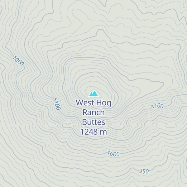 Map of West Hog Ranch Buttes