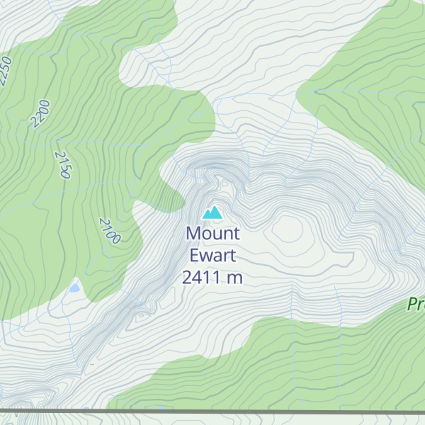 Map of Mount Ewart
