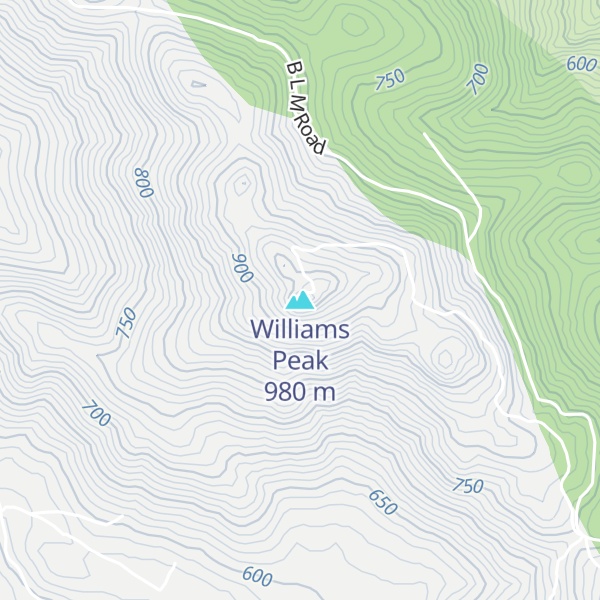 Map of Williams Peak