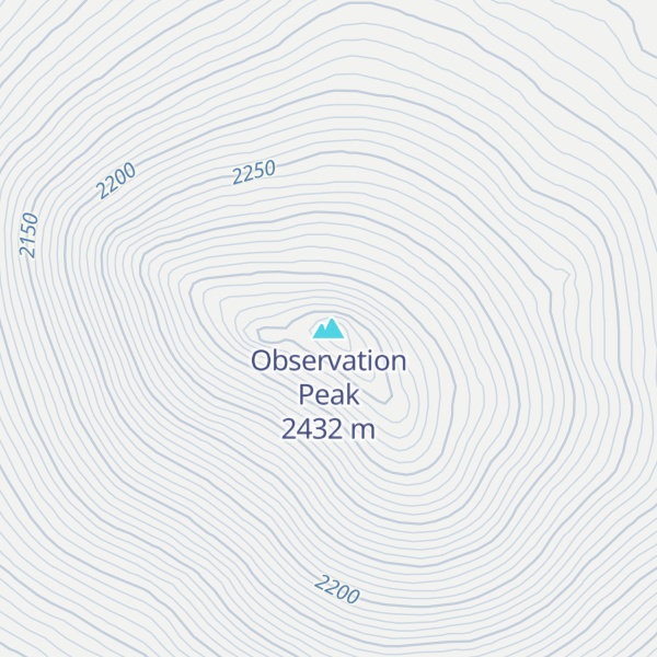 Map of Observation Peak