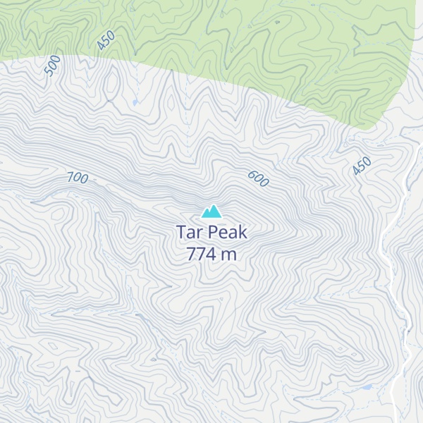 Map of Tar Peak