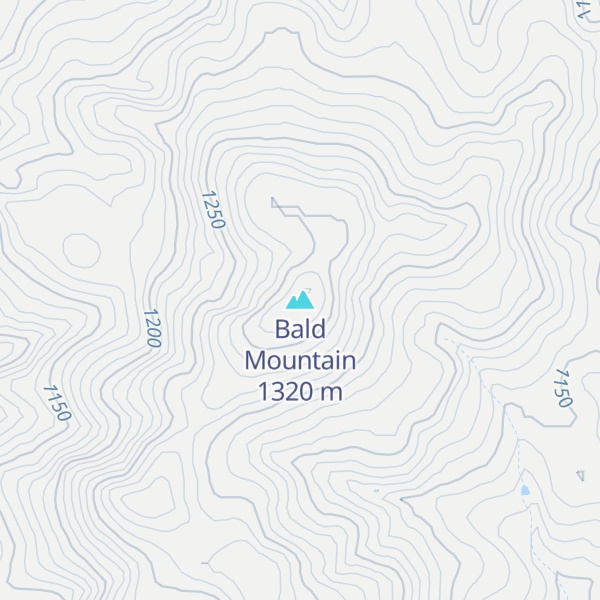 Map of Bald Mountain