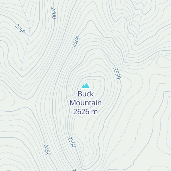 Map of Buck Mountain