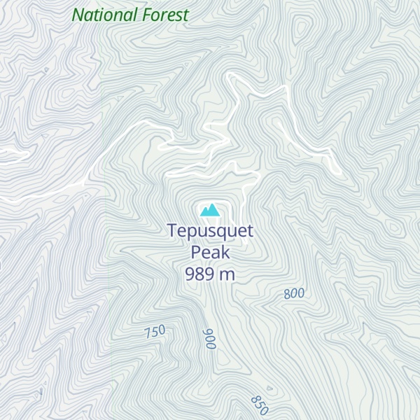 Map of Tepusquet Peak
