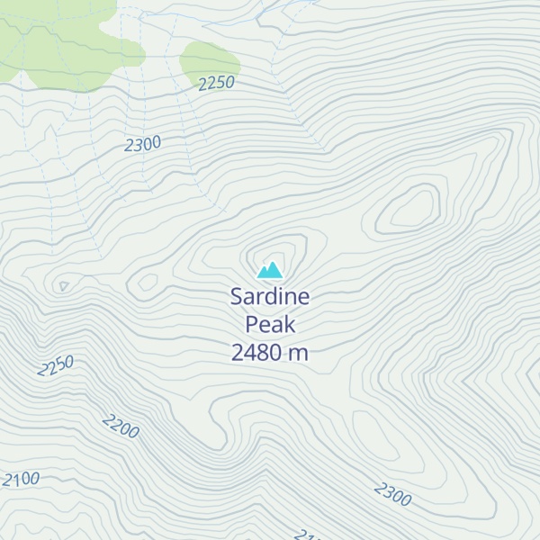 Map of Sardine Peak