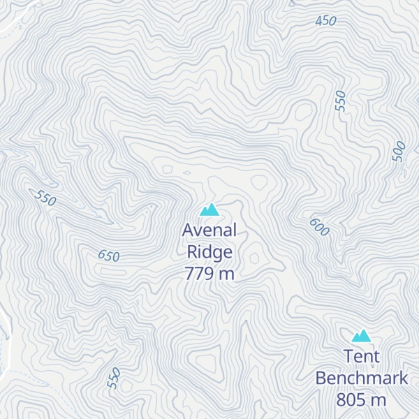 Map of Avenal Ridge