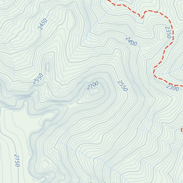 Map of Dusenbury Peak