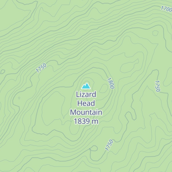 Map of Lizard Head Mountain