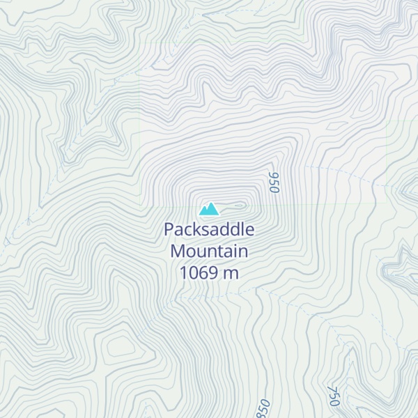 Map of Packsaddle Mountain