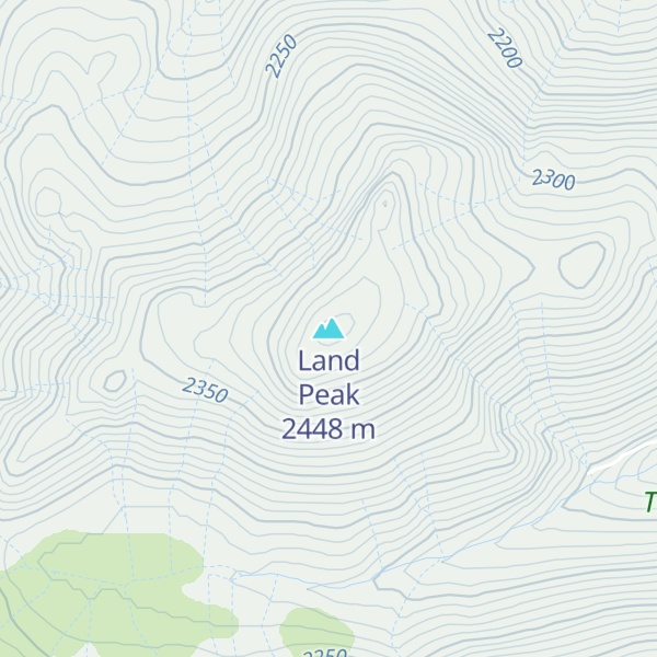 Map of Land Peak