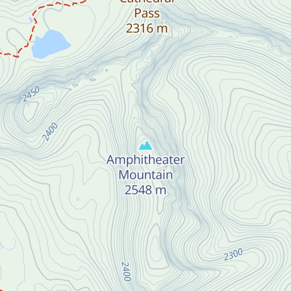 Map of Amphitheater Mountain