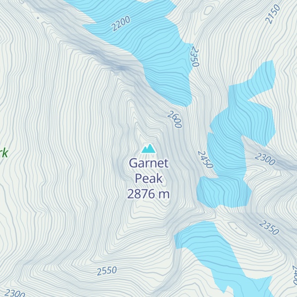 Map of Garnet Peak