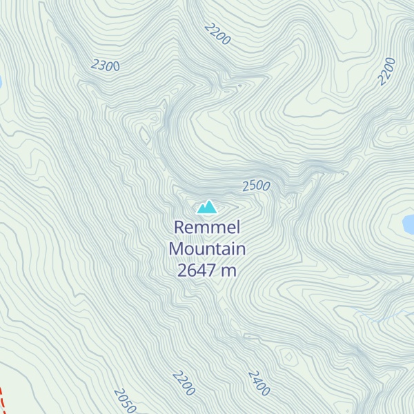 Map of Remmel Mountain