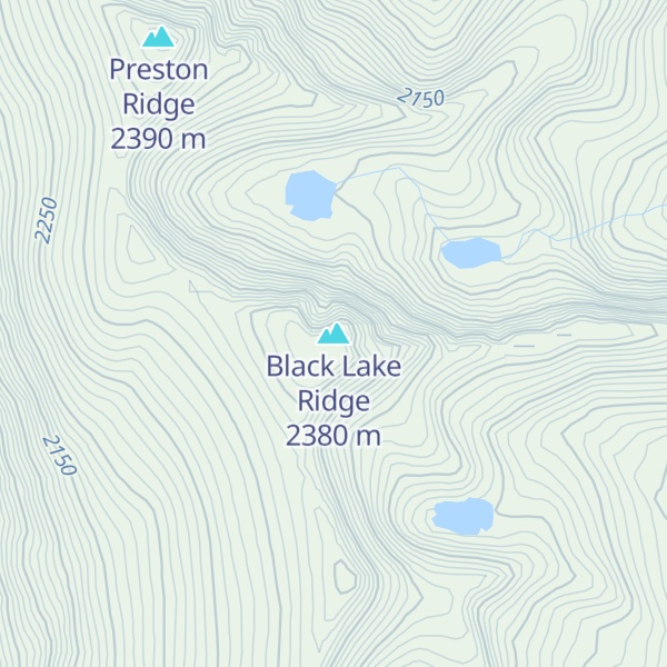 Map of Black Lake Ridge