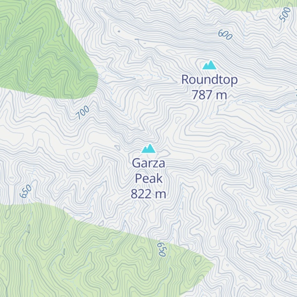 Map of Garza Peak