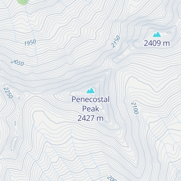 Map of Penecostal Peak