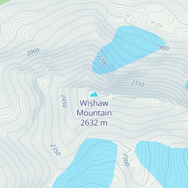 Map of Wishaw Mountain