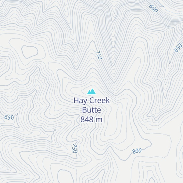Map of Hay Creek Butte
