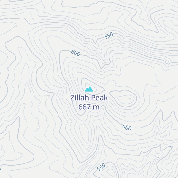 Map of Zillah Peak