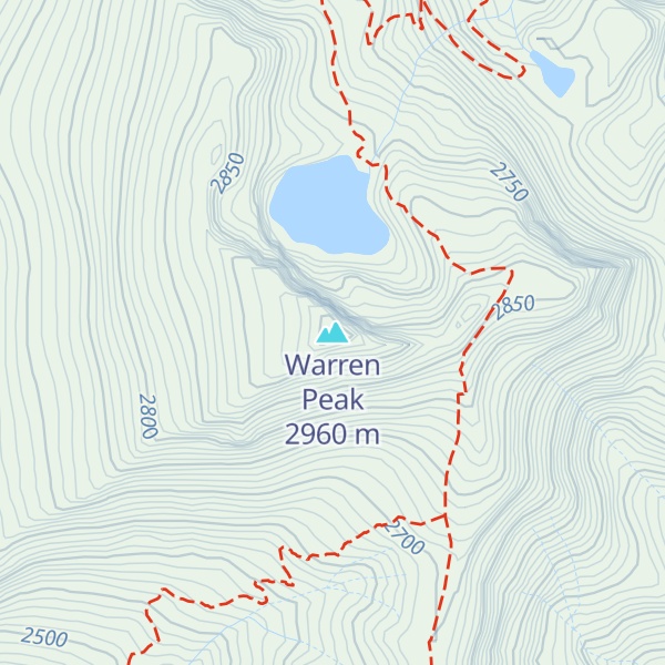 Map of Warren Peak