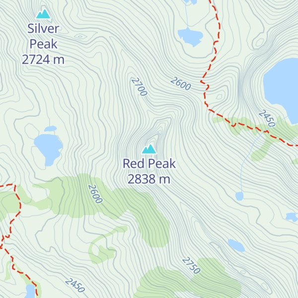 Map of Red Peak