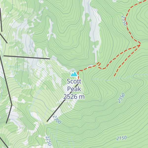 Map of Scott Peak