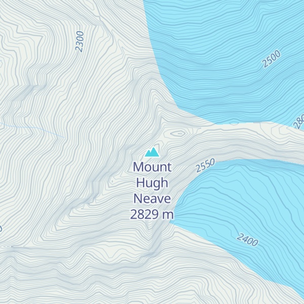 Map of Mount Hugh Neave