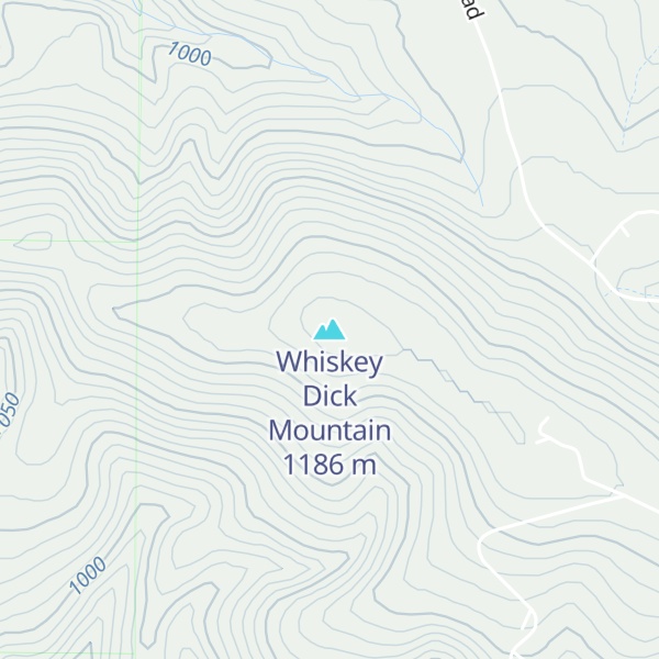 Map of Whiskey Dick Mountain