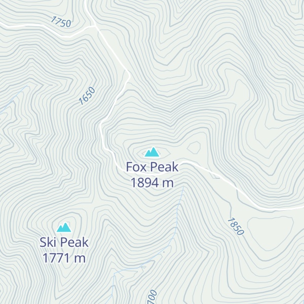 Map of Fox Peak