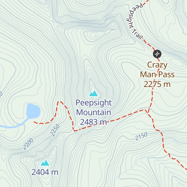 Map of Peepsight Mountain