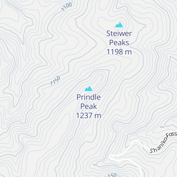 Map of Prindle Peak