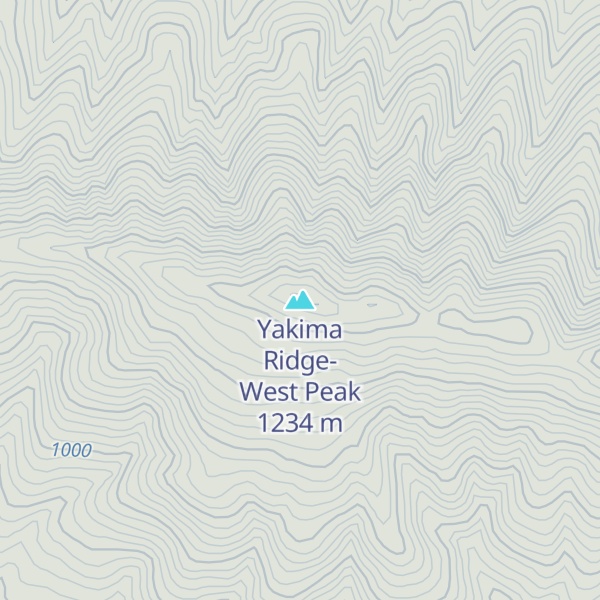 Map of Yakima Ridge-West Peak