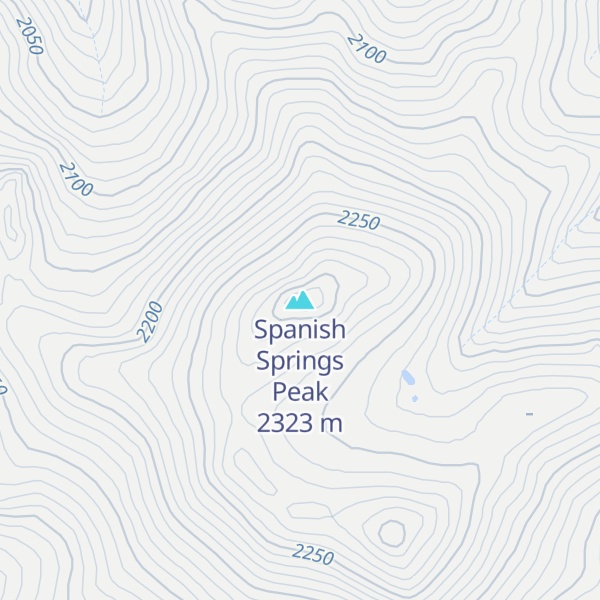 Map of Spanish Springs Peak