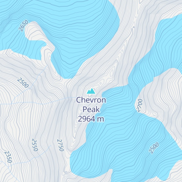 Map of Chevron Peak