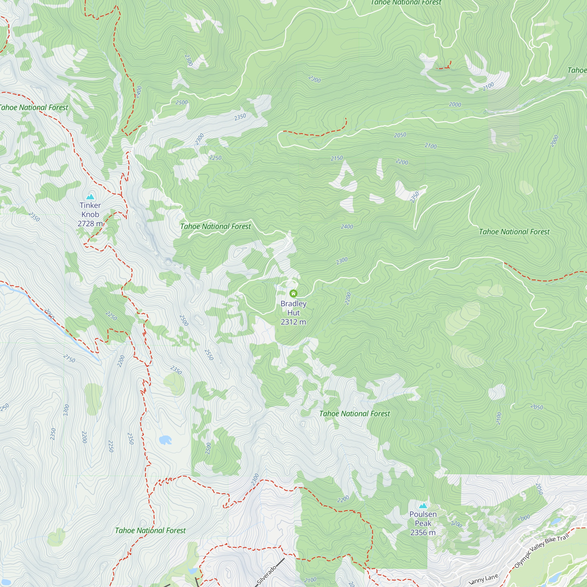 Bradley Hut map
