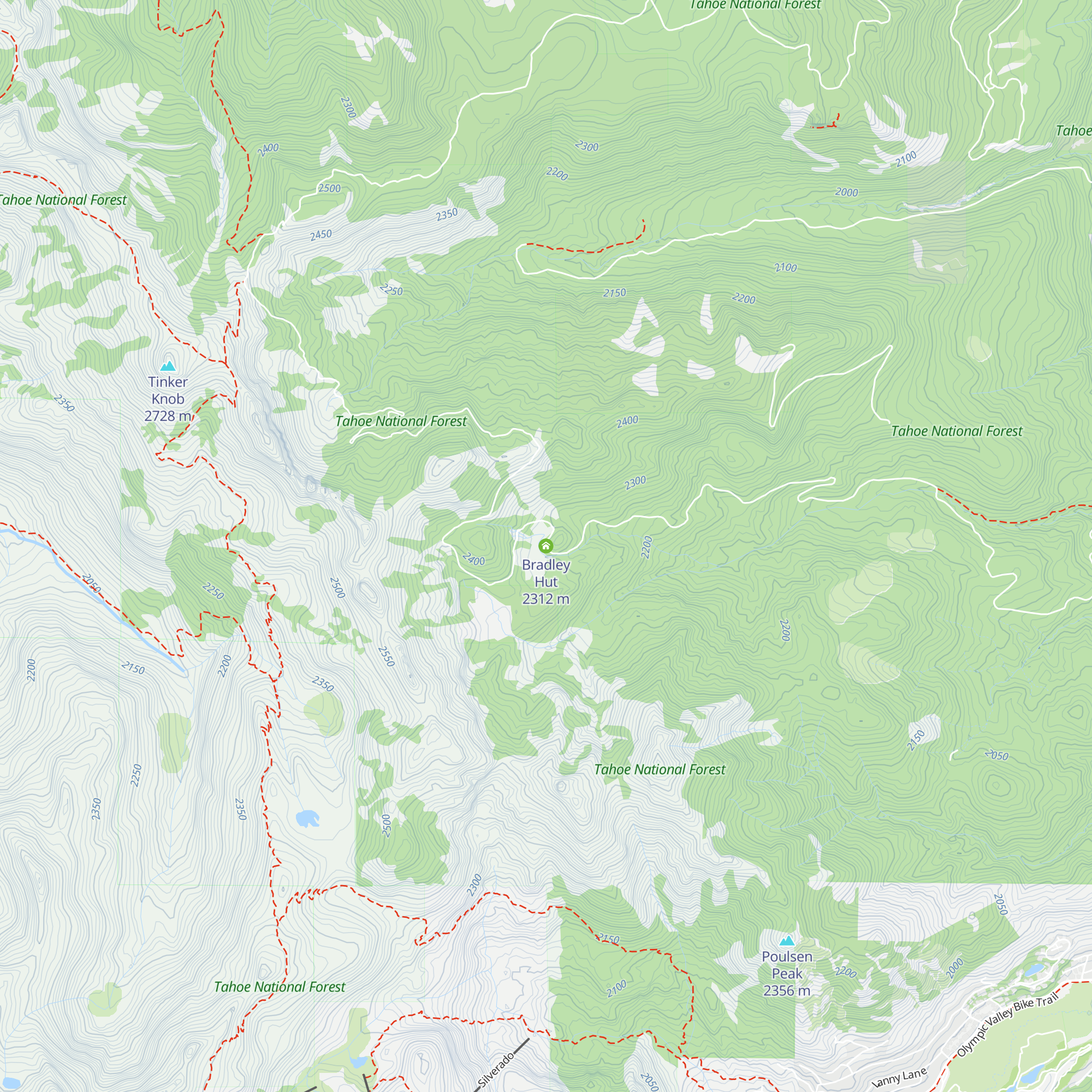Bradley Hut map