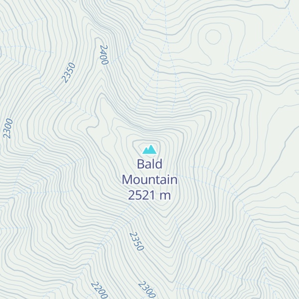 Map of Bald Mountain