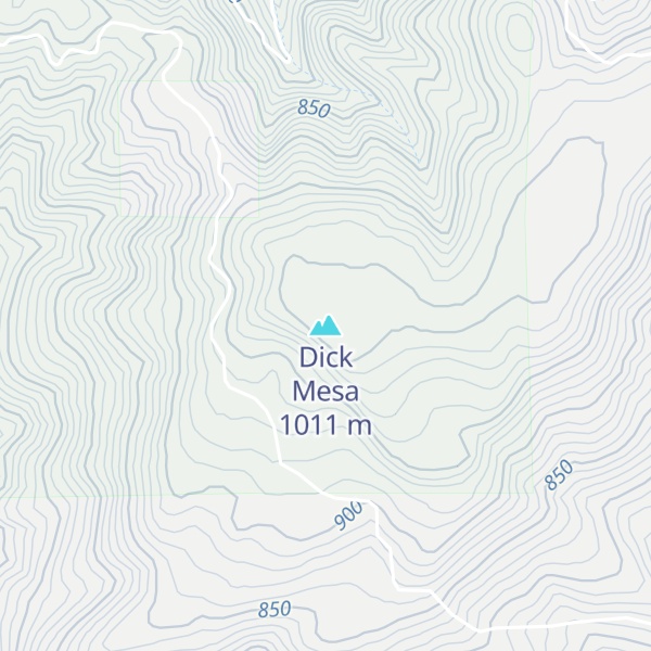 Map of Dick Mesa