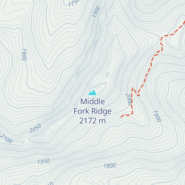 Map of Middle Fork Ridge