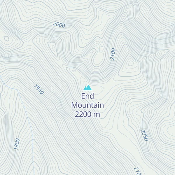 Map of End Mountain