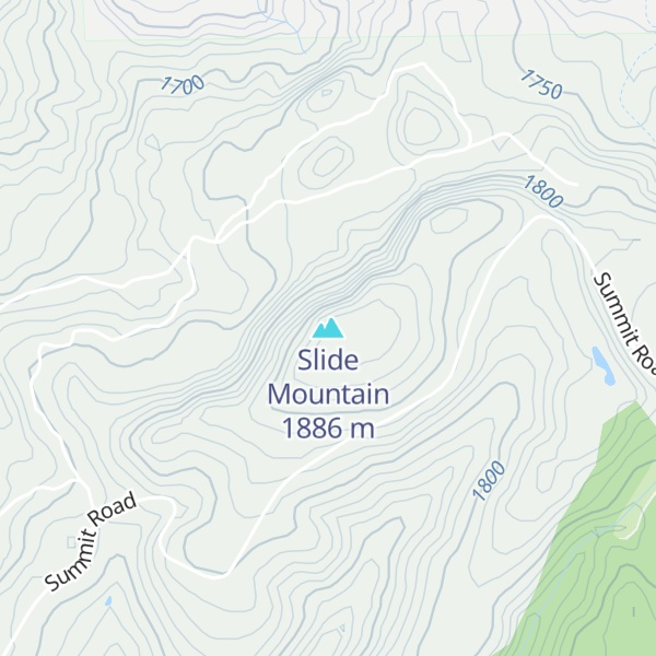 Map of Slide Mountain