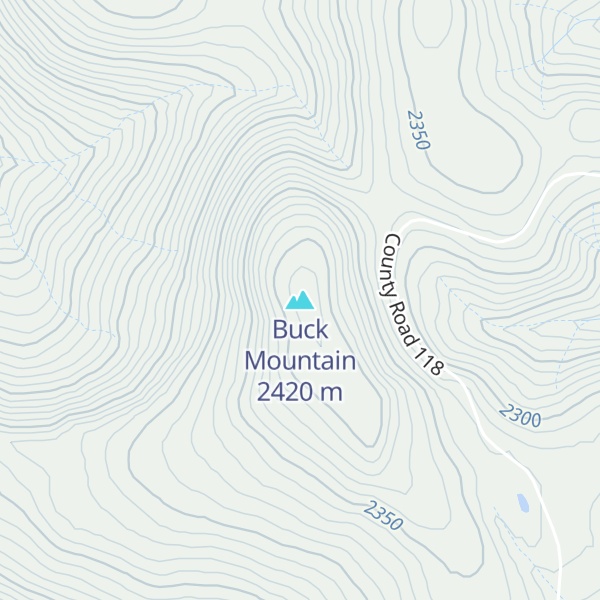 Map of Buck Mountain